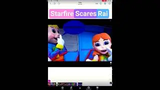 Starfire Scares Rai #AlienInvasionInCardboardCity #WigglyHalloween