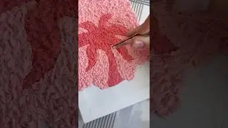 DIY @pinkpalmpuff Textured Canvas🌴🌸 ​⁠ #pinkpalmpuff #texturedcanvas #diy #art #viral #shorts