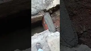 #plumbing drain pipe line new fitting concrete breaking and down drain pipe line fitting