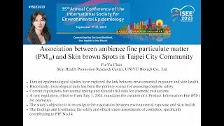Association between ambience fine particulate matter (PM10) and Skin brown Spots in Taipei City