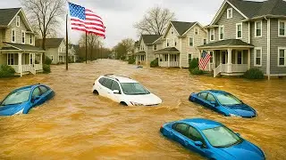 New Jersey Underwater! INSANE Flash Floods Turn Streets into Raging Rivers &mdash; Vehicles Swept Away