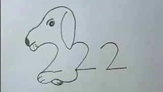 Dog Drawing by Number 222 | Simple & Satisfying Art Video