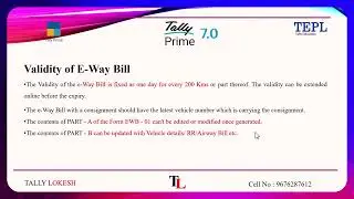 E-Way Bill & E-Invoice Generation and Management in Tally Prime 7.0