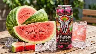 Arizona iced tea, watermelon energy drink review