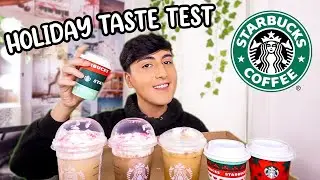Trying ALL the Starbucks Holiday Drinks *so you don't have to* | Vlogmas Day 17