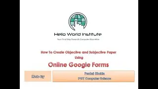 How to create objective and subjective question paper for online exam using Google Forms