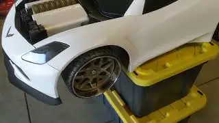 Custom 18v C7 power wheels build, with working headlights and tail lights.