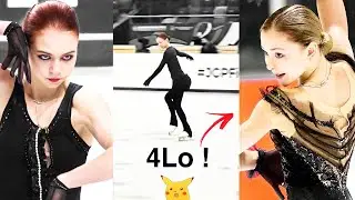 Trusova and Samodelkina preparing for competitions ! (4Lo, 4Lz, 3A) practice
