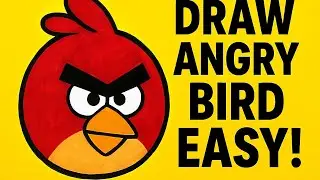 🎨 Angry Bird Drawing Tutorial | Easy Step-by-Step Sketch & Coloring