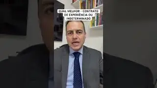 Melhor contrato por prazo indeterminado do que de experi&ecirc;ncia #direitotrabalhista #claudineijung