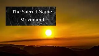 Sacred name movement comes from Kabbalah/Gnosticism