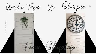 Washi Tape Vs Sharpie Shiplap: Faux Shiplap Review