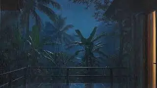 Tropical Cabin Rainfall & Whisper Thunder for Rapid Sleep Relief 🌧️