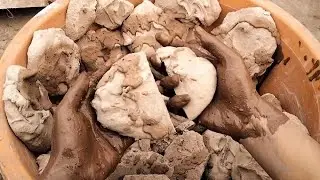 Super satisfying extra soft fluffy pure brown 🤎 mud dirt dry water 💦 crumbling ASMR 