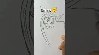 How to Draw Goku super Saiyan infinity in 10 sec,10min,10hrs🤧🤧#shorts