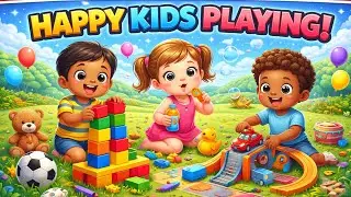 Happy Kids Playing Game 🧒👧 | Fun & Learning for Children 👶🎈 | #cartoon #kidsvideo #kidslearning 
