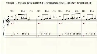 Cigar Box Guitar - 3 String GDG - Cairo - Demo