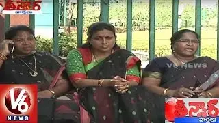 MLA Roja Protest Outside Of AP Assembly | Roja Suspension Row | Teenmaar News | V6 News