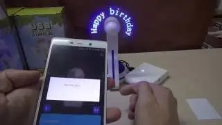 Testing of LED message fan controlled by APP