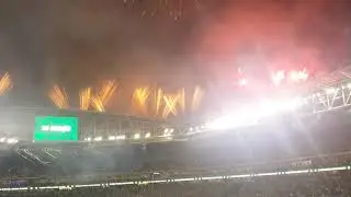 Mosaico e Fogos Torcida do Palmeiras Semifinal Palmeiras 2x2 Boca Juniors
