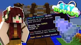 Minecraft Skybounds USING OP ITEM XP BOOSTERS - Monster Island - Episode 70