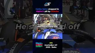 Carlos Sainz stopped in the Alpine's Box in FP1 in Baku 2025 #formula1 #f1 #shorts