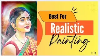 Indian realistic girl protet oill painting 🙎&zwj;♀️artist's Suman 