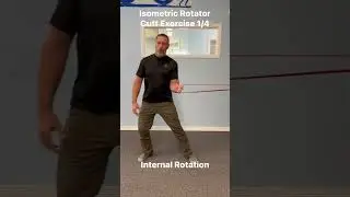 Isometric rotator cuff exercise 1/4, internal rotation, #rotatorcuffrehab #isometrictraining