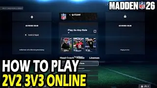 Как играть в кооперативном режиме 2 на 2 и 3 на 3 с друзьями по сети в Madden 26 (включая кросспл...