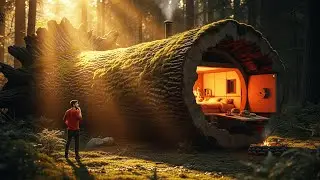 We Built a Luxury Modern Home Inside a Giant Fallen Tree – You Won’t Believe It!