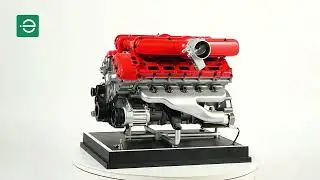 The World's First: Full Metal V12 1/4 Supercar Engine Model Kits That Works