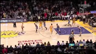 04 12 2013   Warriors vs  Lakers   Kobe Bryant Gets Injured Multiple Times But Fights Until The End