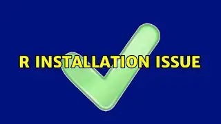 R installation issue