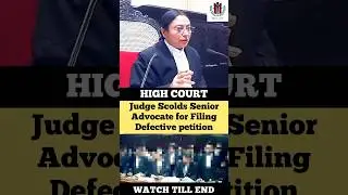 Judge Scolds Senior Advocate for Filing Defective petition #judge #advocate #highcourt #shortvideo
