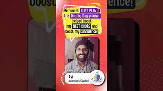 MemoNeet's Elite plan and Day by Day Planner is helping Avi | Boost His Confidence #neet