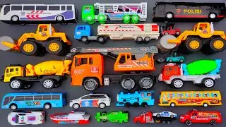 Truk towing crane, mobil polisi, bus tayo, speed boat, truk tronton balap, truk molen, Slender, truk