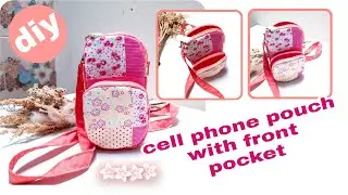 Phone pouch diy / Diy smartphone crossbody bag / membuat tas hp dari kain perca