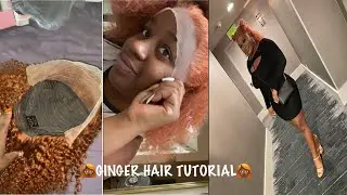 CURLY GINGER WIG INSTALL FOR BLACK WOMEN