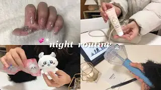 night routine / 18歳フリーターのnight routine🌛☁️/ kpopオタク / 初めてのセルフネイル💅