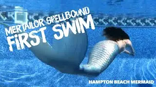 First Swim in Mertailor Spellbound Tail - Hampton Beach Mermaid