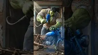 HULK NE BANAI APNI TARZAN BIKE🏍️😱 #hulk #hulkai #aihulk #trending #trendingshorts #shorts #viralhulk