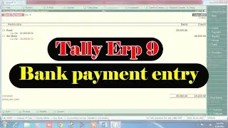 tally erp 9 | bank statement entry | cheque entry kaise kare | bank payment  | voucher types | tally