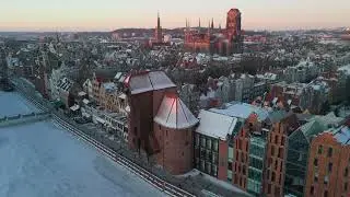 #frozen #gdansk #beach #oldcity  #drone
