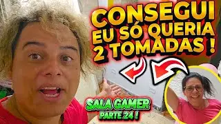 OLHA O TAMANHO DO PROBLEMA EU Ó QUERIA 2 TOMADAS ! SALA GAMER PARTE 24 !