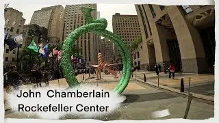 John Chamberlain's sculpture at Rockefeller Center NYC May 2025