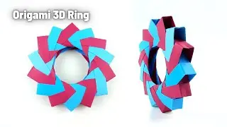 Origami 3D Ring || MODULAR ORIGAMI 3D RING ( Paper Folding )