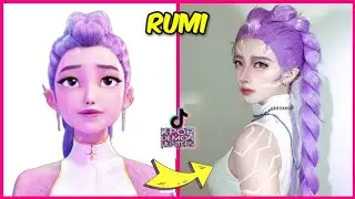 K-POP DEMON HUNTERS in REAL life🤩💕Guess by Dancing😍K-Pop Demon Hunters💜Mira❤Zoey💚Poodle Quizy