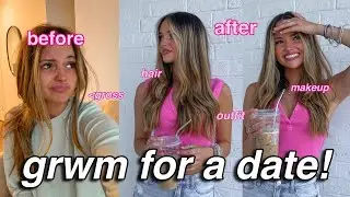 GRWM FOR A DATE (hair, makeup, & outfit) 💗