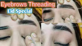 Eyebrows threading 🧵 |eyebrow banane ka Tarika |eyebrow threading karne ka Tarika easy