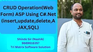 Crud Operation ASP Using C# Net Insert, Update, Delete, AJAX, SQL